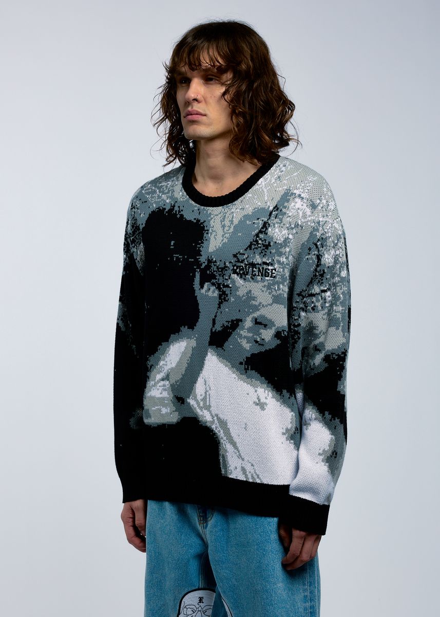 Revenge Forest Knit Sweater Black (REV-FA25-6004)