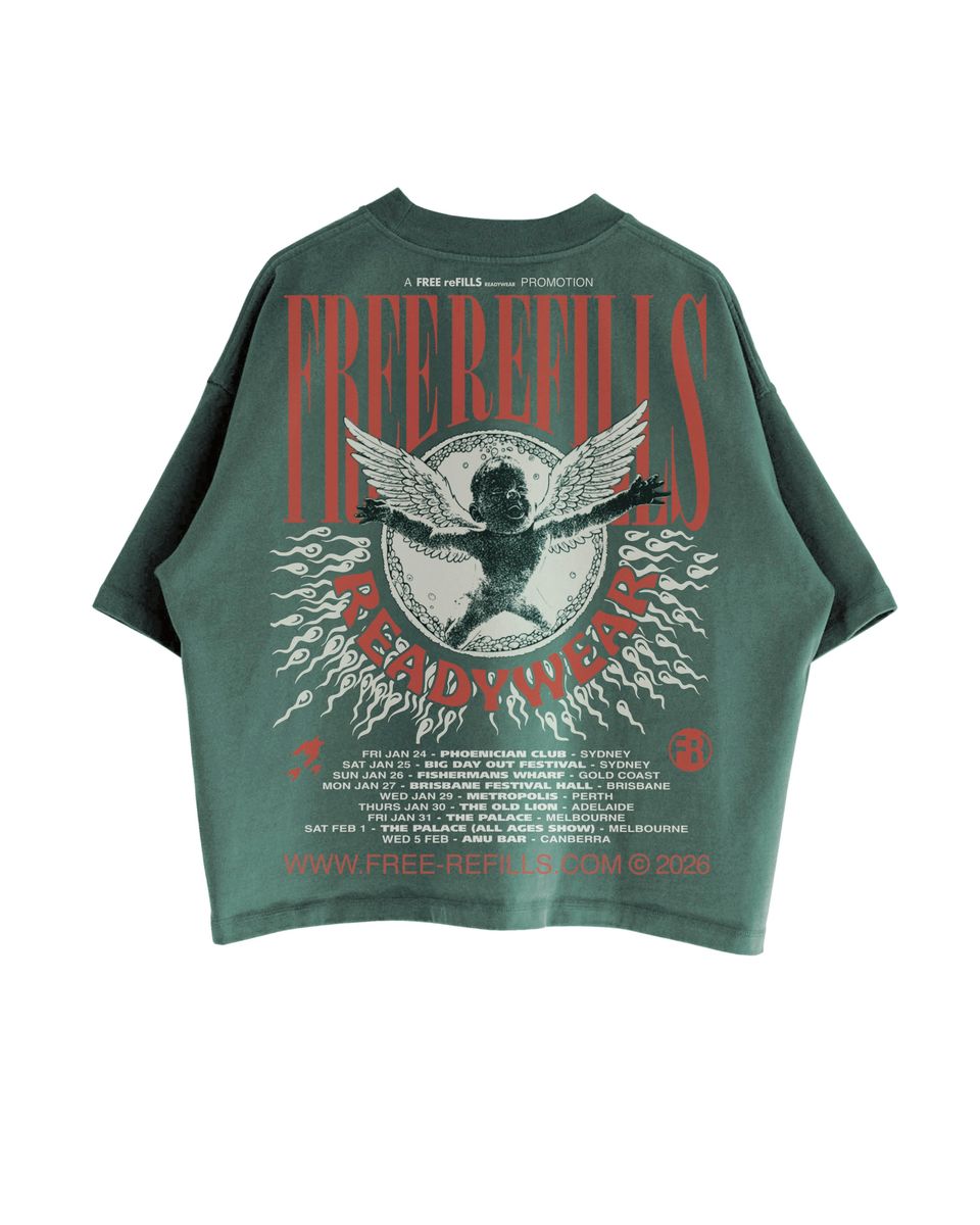 Free Refills Nirvana Tee Green (FR-FALL26-015)