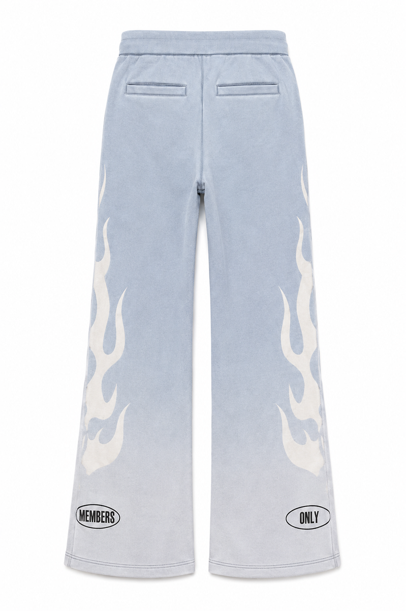 MEMBERS FLARE SWEATPANTS-Light Blue