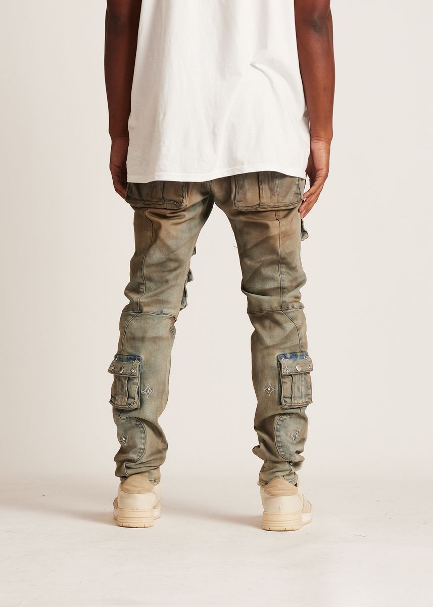 CANUS CARGO DENIM-SAND WASH