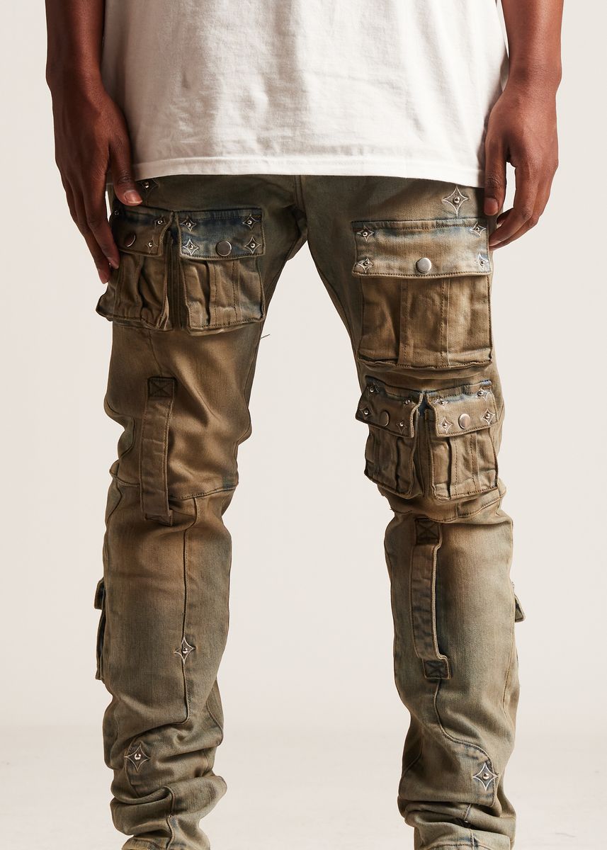 CANUS CARGO DENIM-SAND WASH