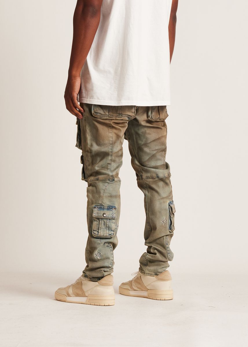 CANUS CARGO DENIM-SAND WASH