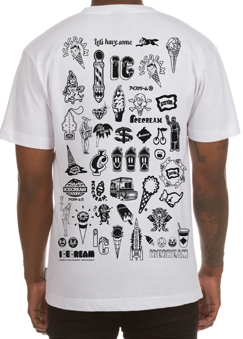 Icecream Stagger SS Tee White
