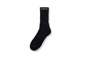 Supreme x Hanes Crew socks- BLK- (1)