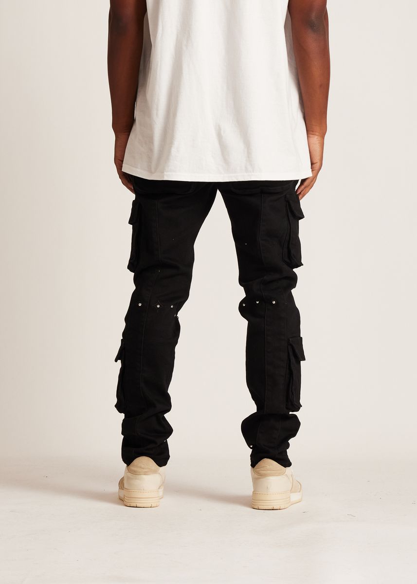 UTILITY CARGO DENIM-BLACK