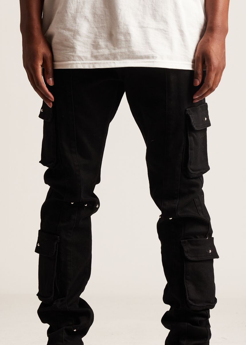 UTILITY CARGO DENIM-BLACK