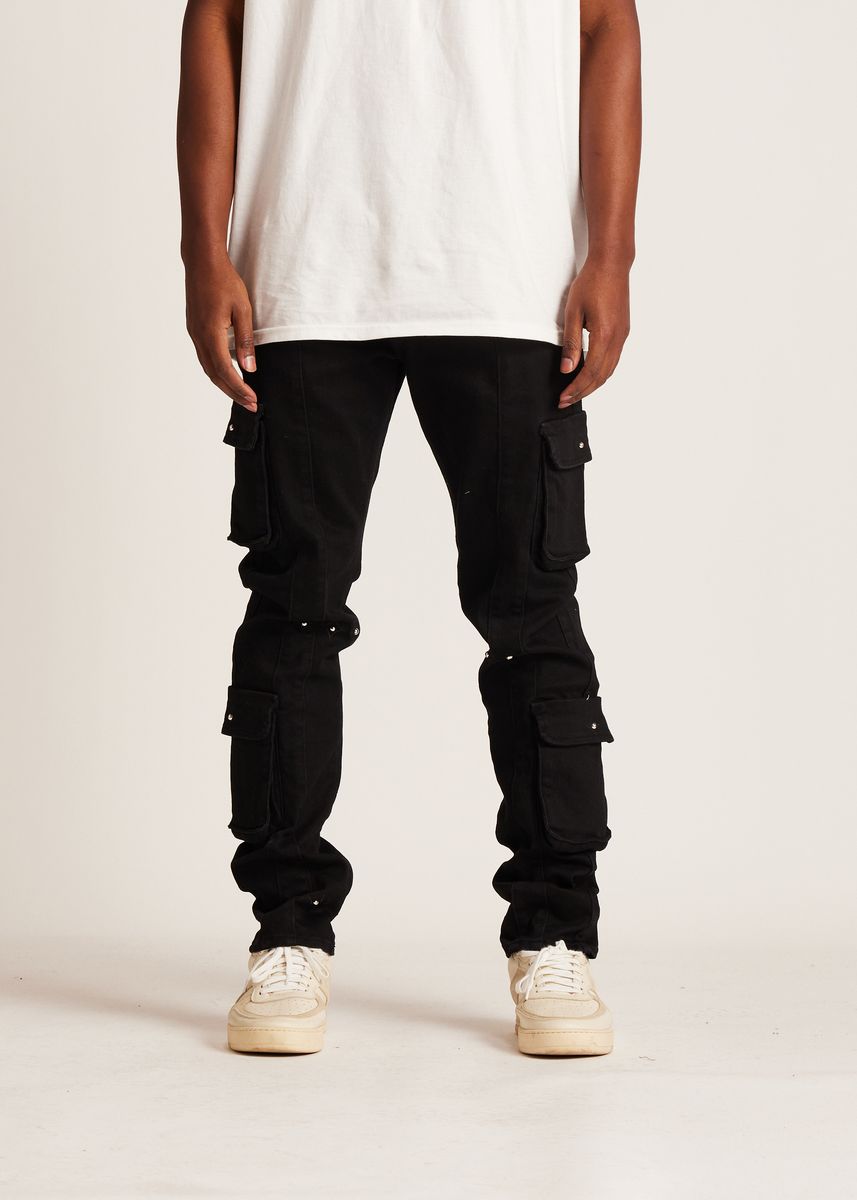 UTILITY CARGO DENIM-BLACK