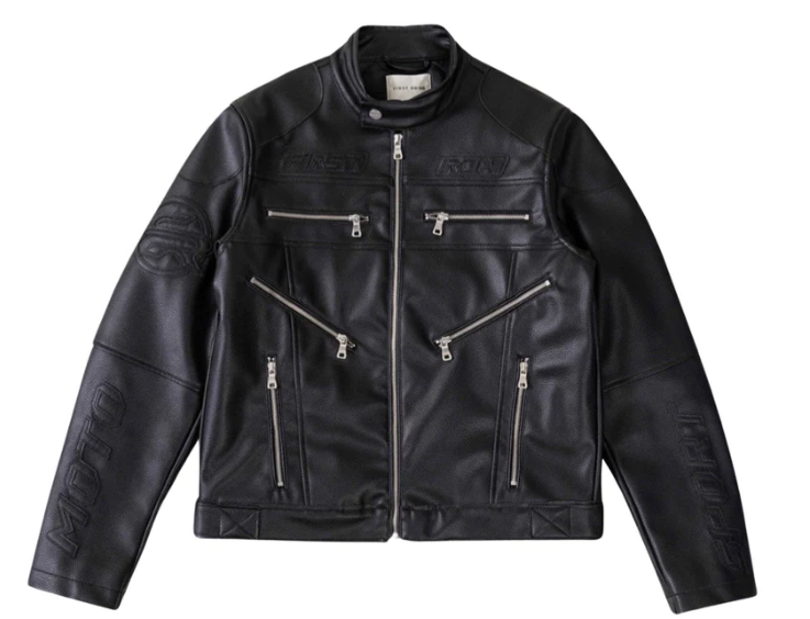 First Row Motorsport Leather Black Jacket