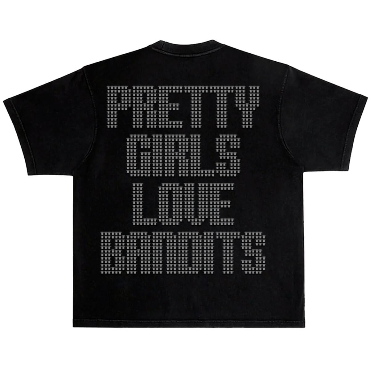 Bandits Pretty Girls Rhinestone Tee Black