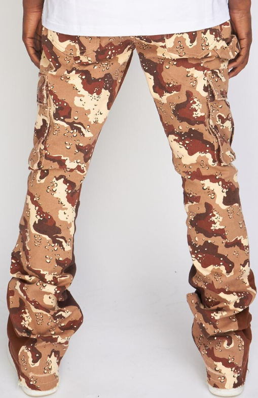Politics Denim Cargo Stacked Flare Multi Camo (Mott509)