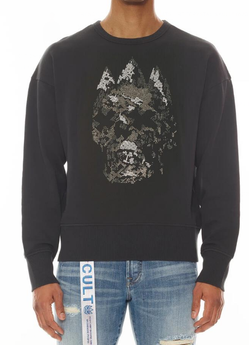 Cult Of Individuality French Terry Crew Neck Crystal Skull