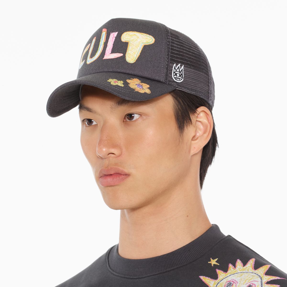 Cult Of Individuality Hand Drawn Mesh Trucker