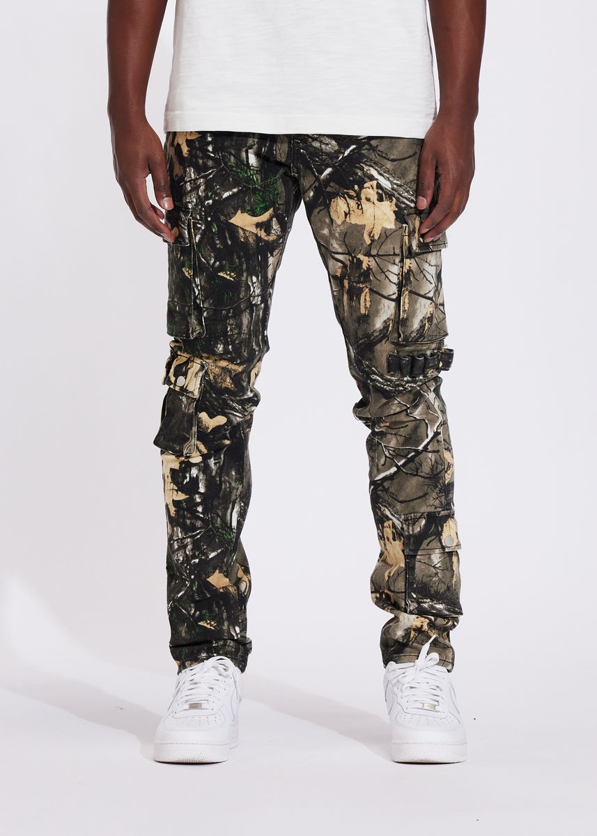 Crysp Denim Arrow Skinny Cargo Woodland Camo (CRYSUM25-104)