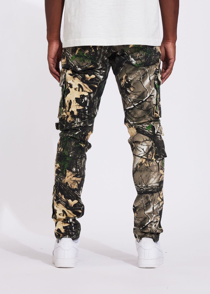 Crysp Denim Arrow Skinny Cargo Woodland Camo (CRYSUM25-104)