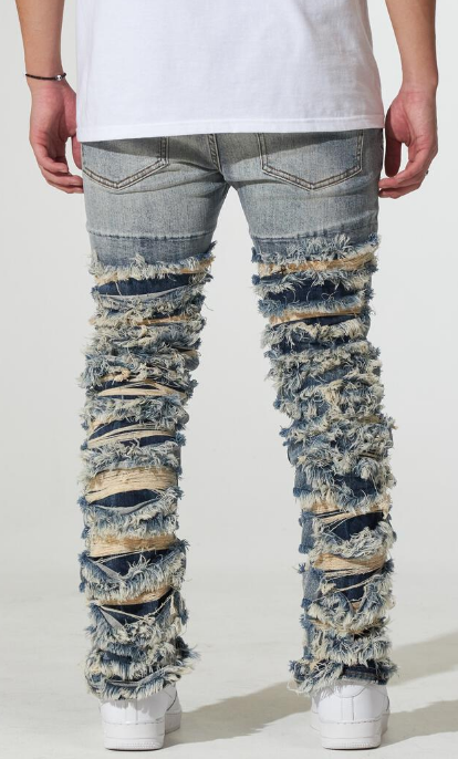Crysp Denim Fray Stacked - (CRYSPF123-06)