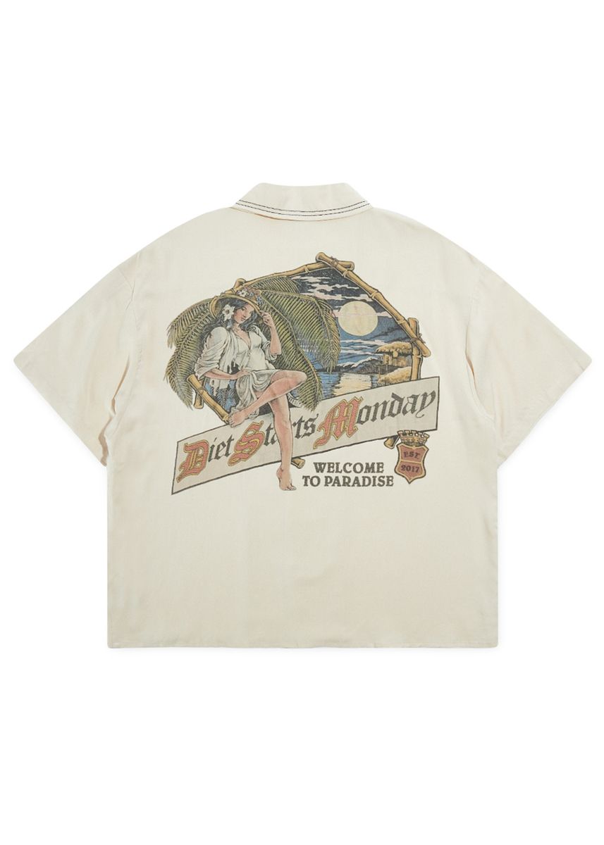 Diet Starts Monday Paradise Button Up