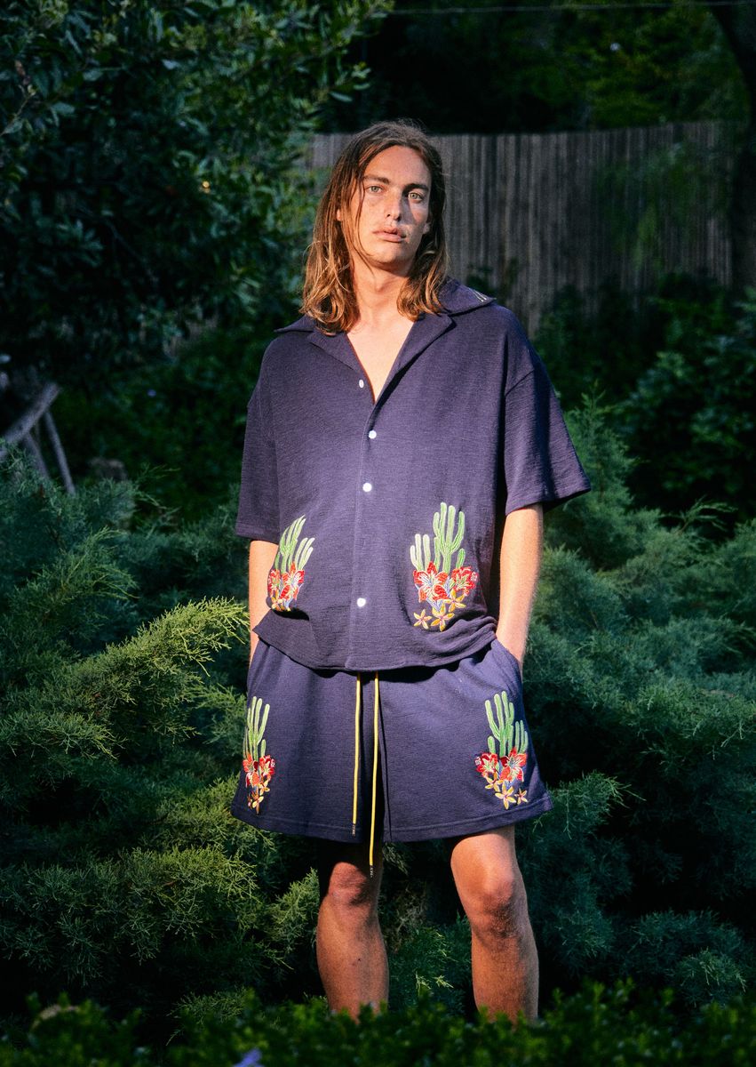 Diet Starts Monday Cactus Floral Bay Button Up