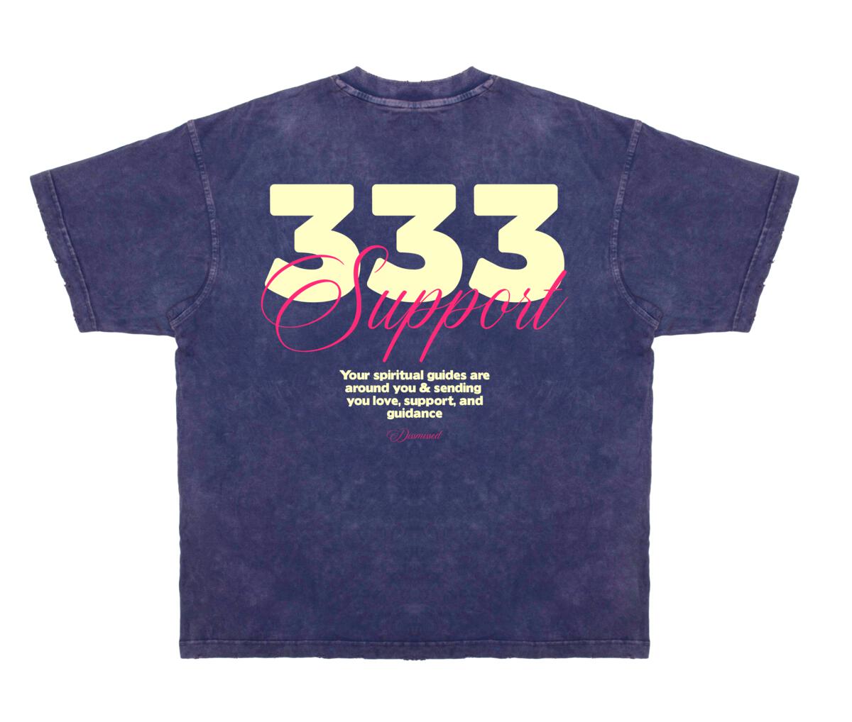 Dissmissed Support 333 Distressed Box Tee Mineral Blue