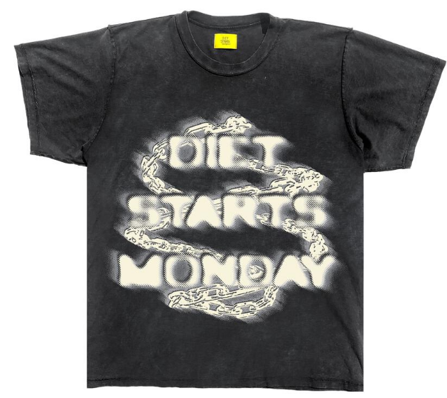 Diet Starts Monday Chain Tee Vintage Black
