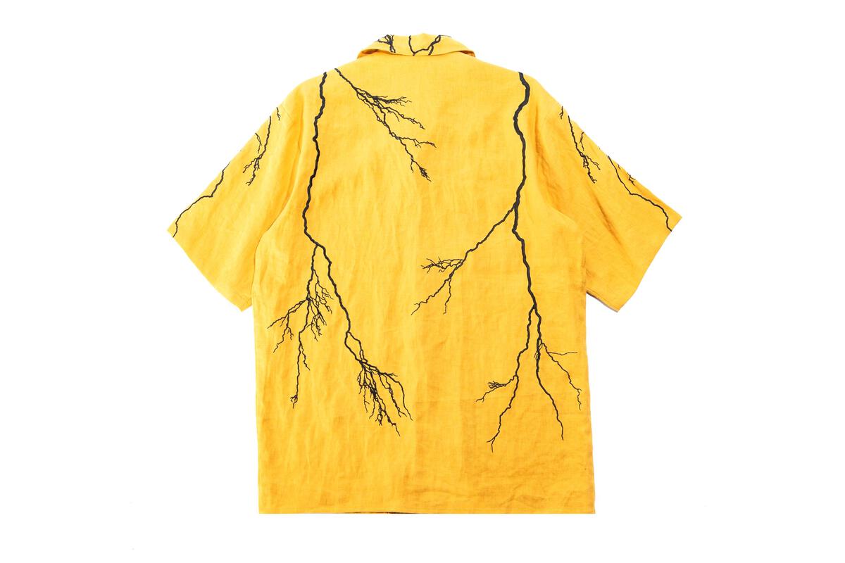 Diet Starts Monday Lightning Button Up Yellow