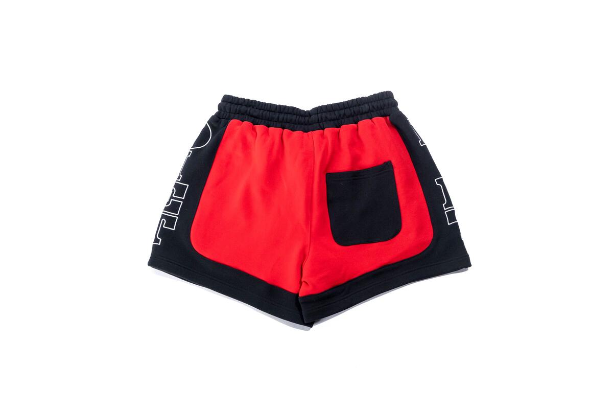 Diet Starts Monday French Terry Row Shorts Red/Black