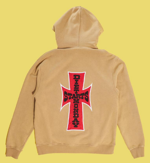Diet Starts Monday Eagle Hoodie Tan
