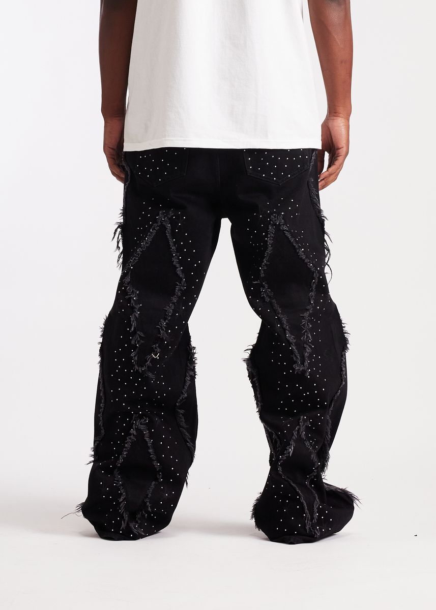 Embellish Icon Baggy Denim (Black) (EMBHO25-112)