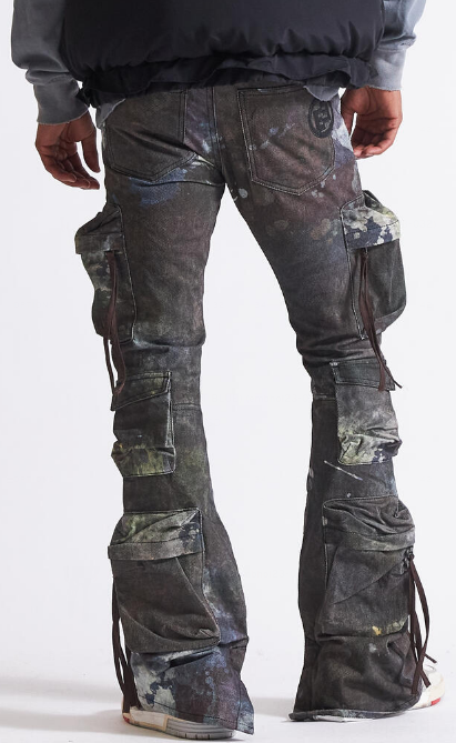 Embellish Hawk Cargo Acid Stacked Denim (embhol23-013)