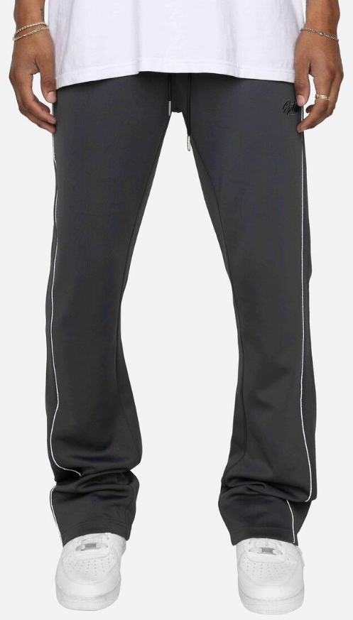 EPTM Piping Flared Track Pants Charcoal