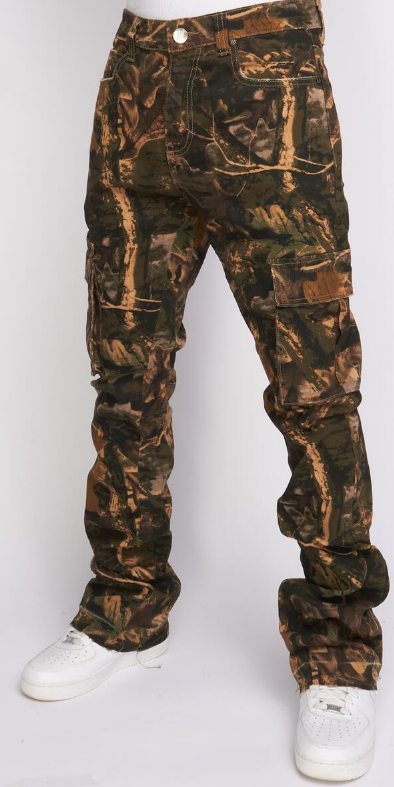 Politics Denim Stacked Cargo Flare Hunter Camo (Mott513)