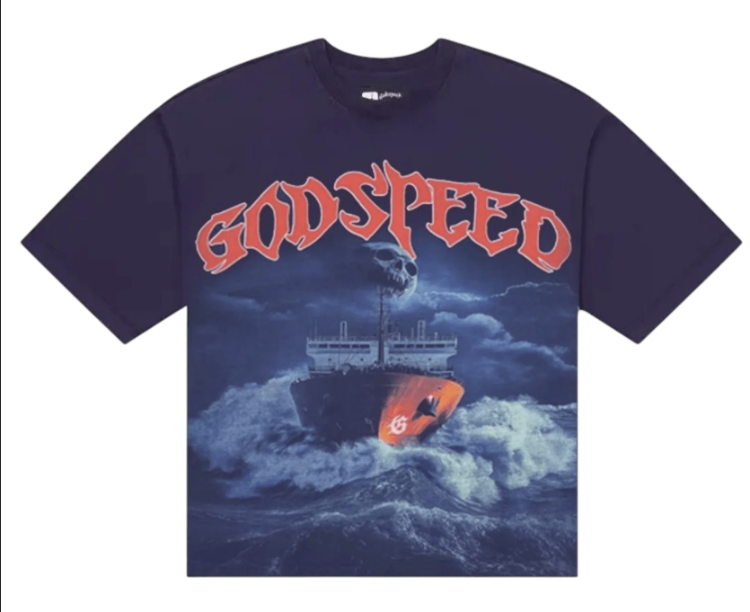 Godspeed Sea Sick Tee (Navy)
