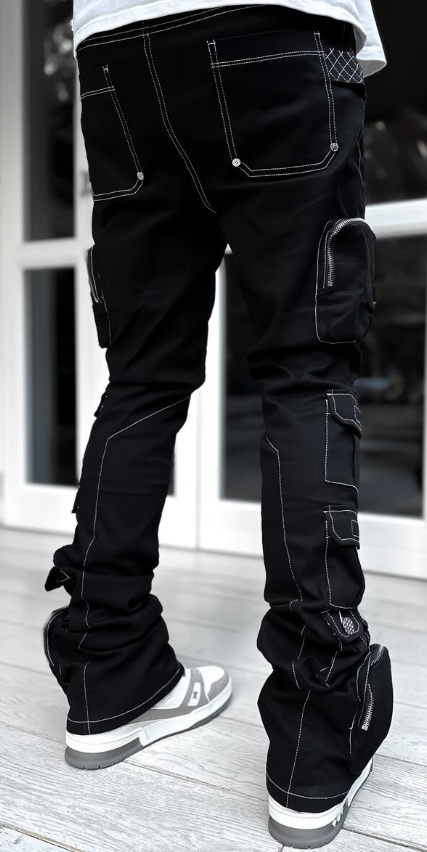 Guapi Obsidian Black Contrast Cargo Pant