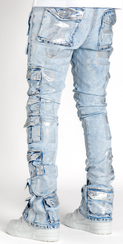 Guapi Steel Blue Tactical Stacked Denim