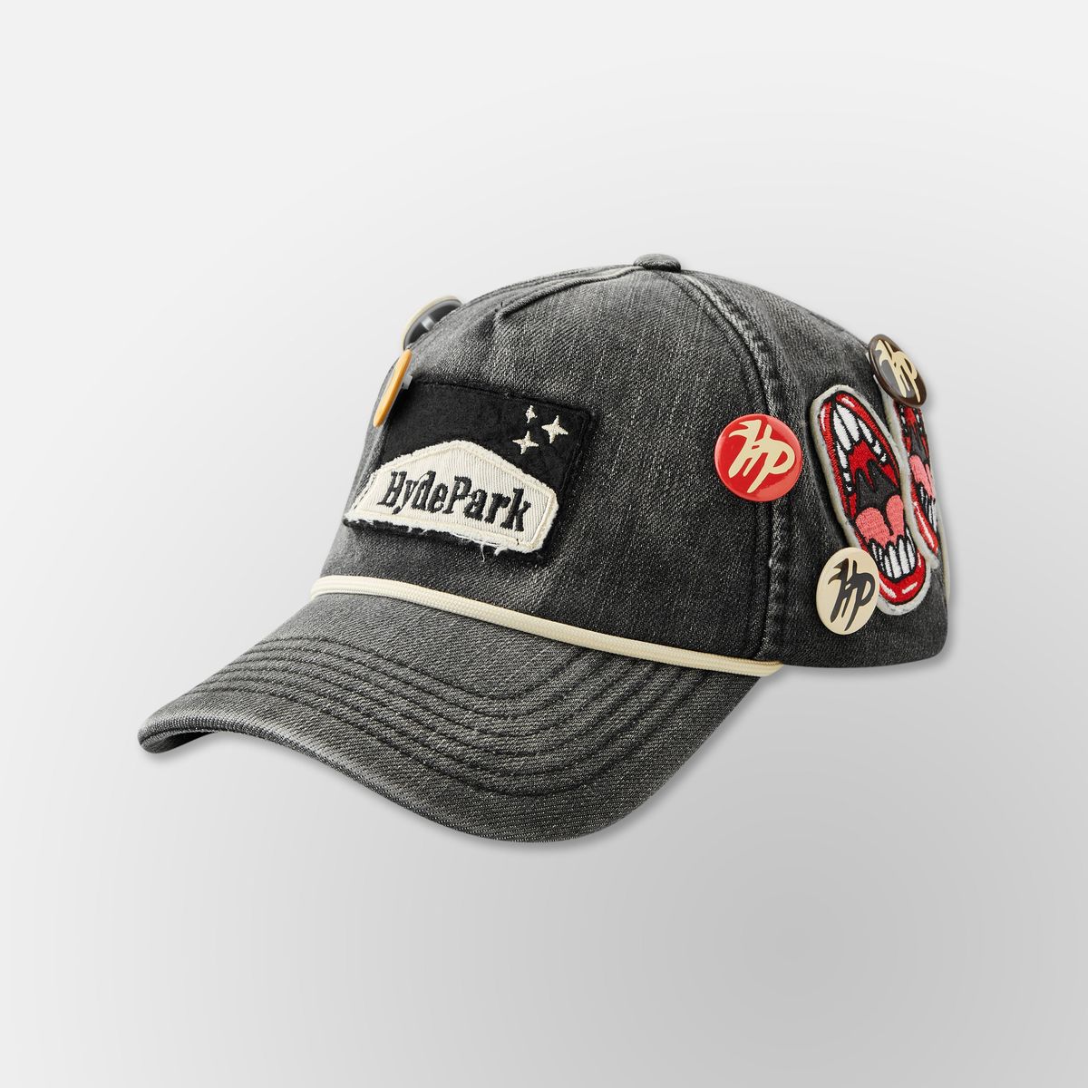 You Aren't Invited Ciggy Cig Denim Cap - BLK