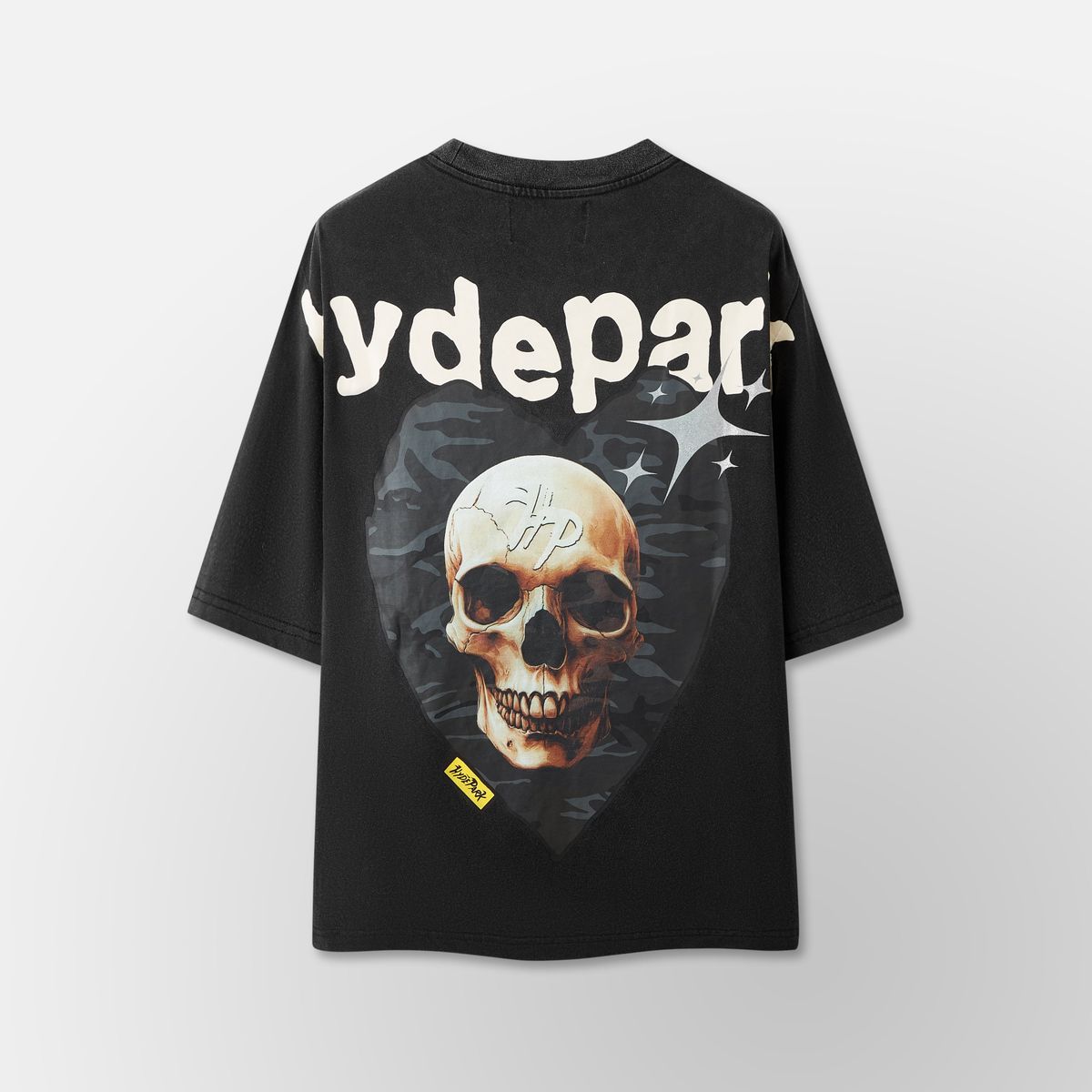 You Aren't Invited Power Skull Camo Heart - Black/Black