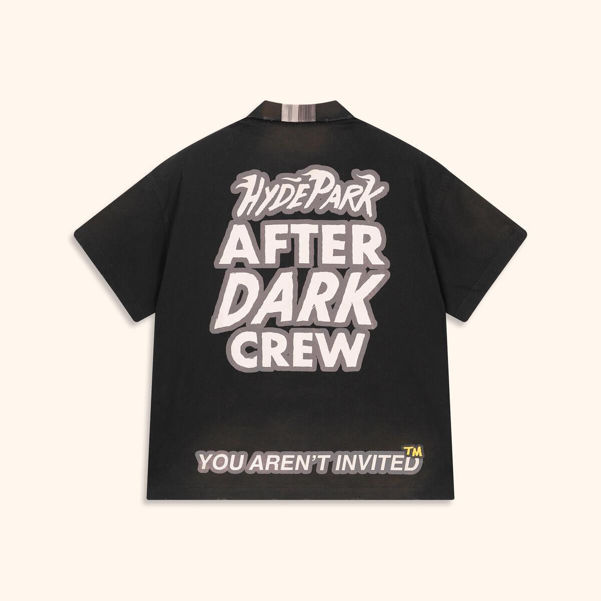 You Aren't Invited Mechanic Work Shirt - Black