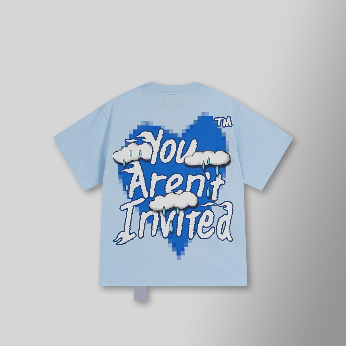 You Aren't Invited DigiHeart Tee - Light Blue