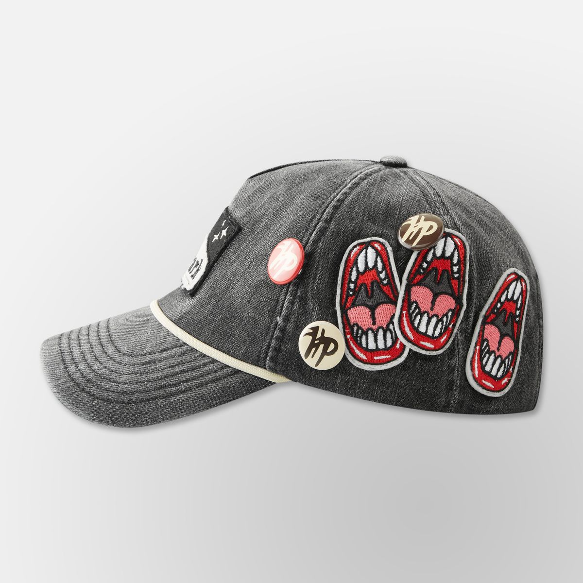 You Aren't Invited Ciggy Cig Denim Cap - BLK