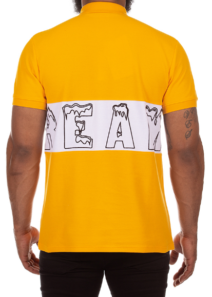 Icecream Game On SS Polo Saffron