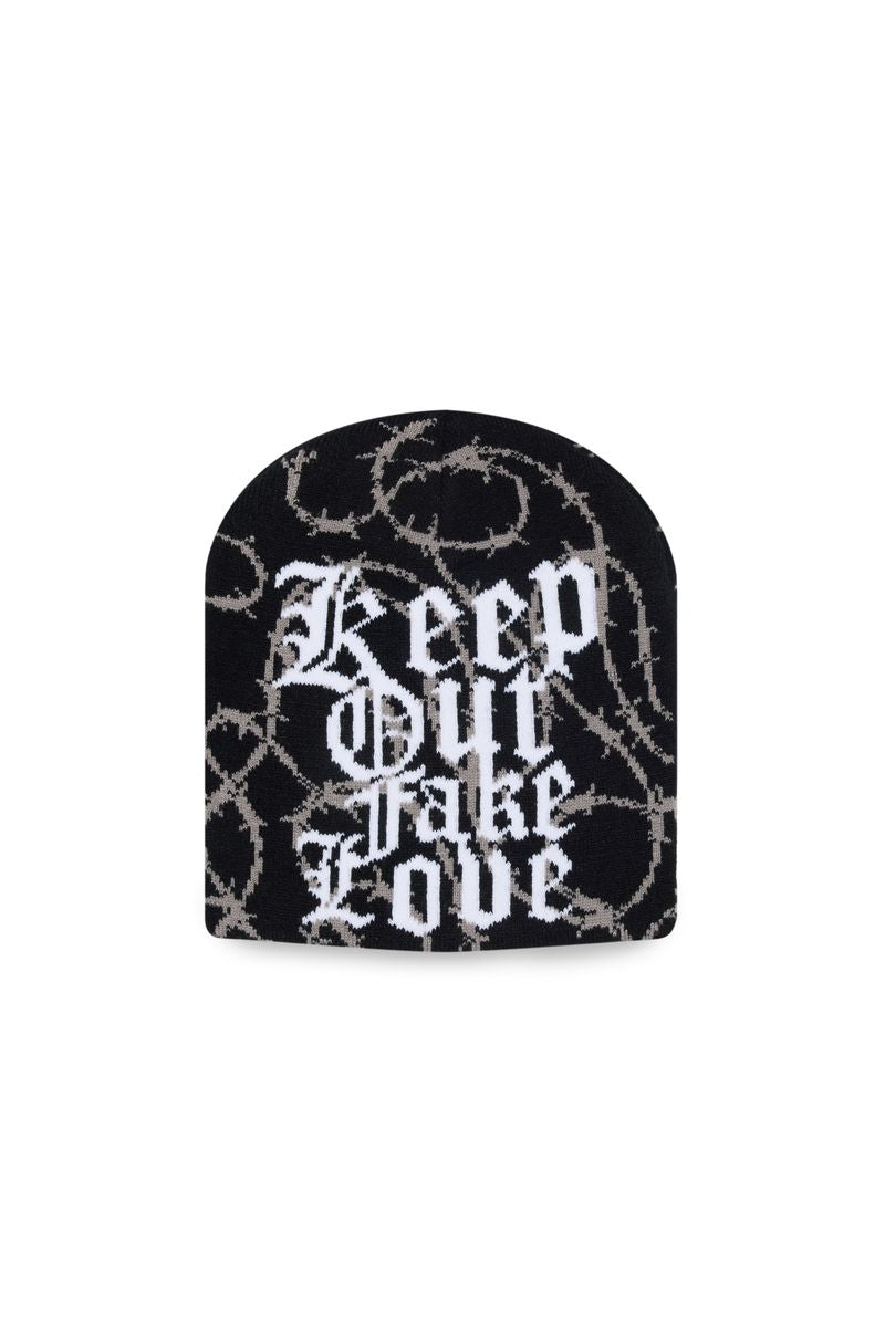 Keep Out Fake Love Chain Beanie