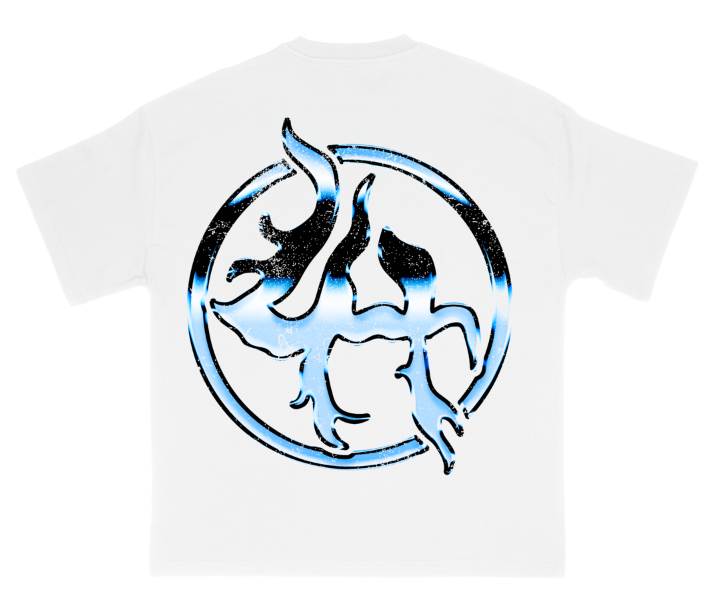 Lost Hills Blue Fire Skull Tee LH010