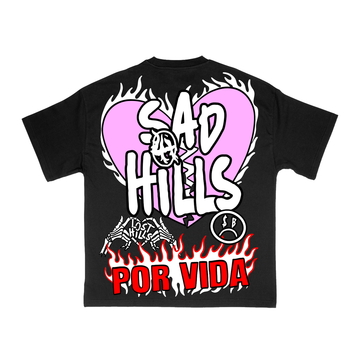 Lost Hills Broken Heart Tee Black