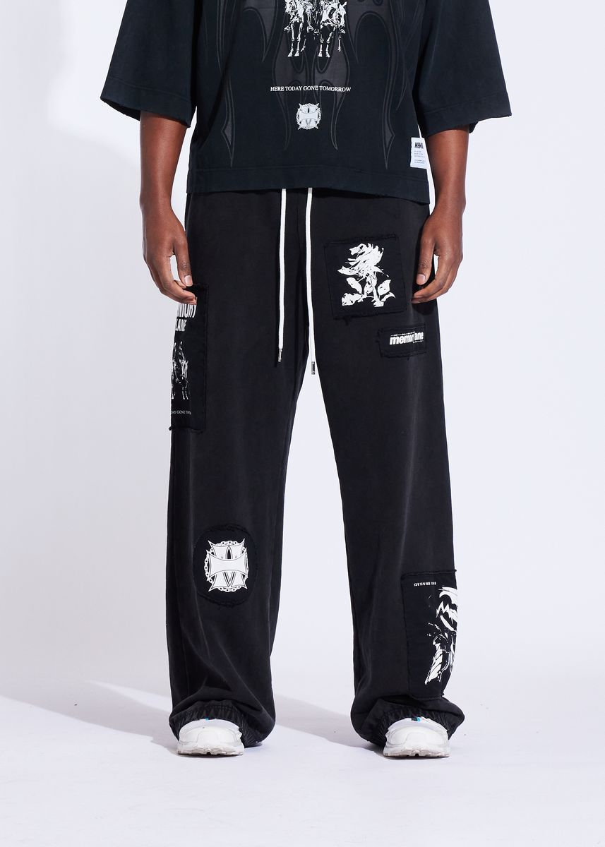 Memory Lane Patch Flyer Sweats Black
