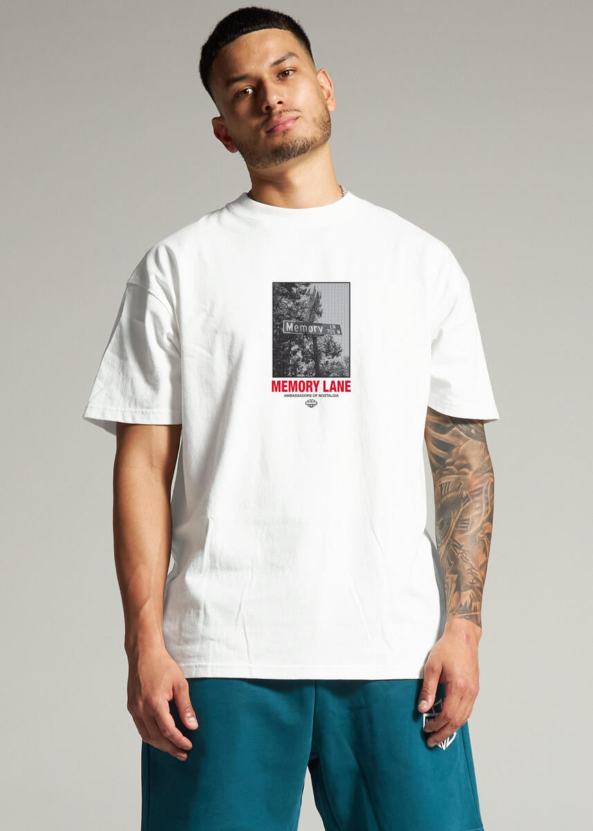 Memory Lane Street Sign Tee White