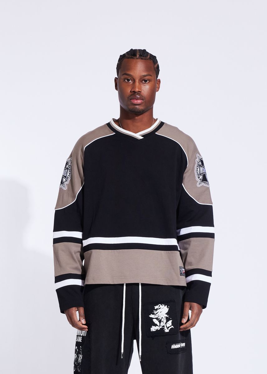 Memory Lane M Shield Hockey Jersey Black