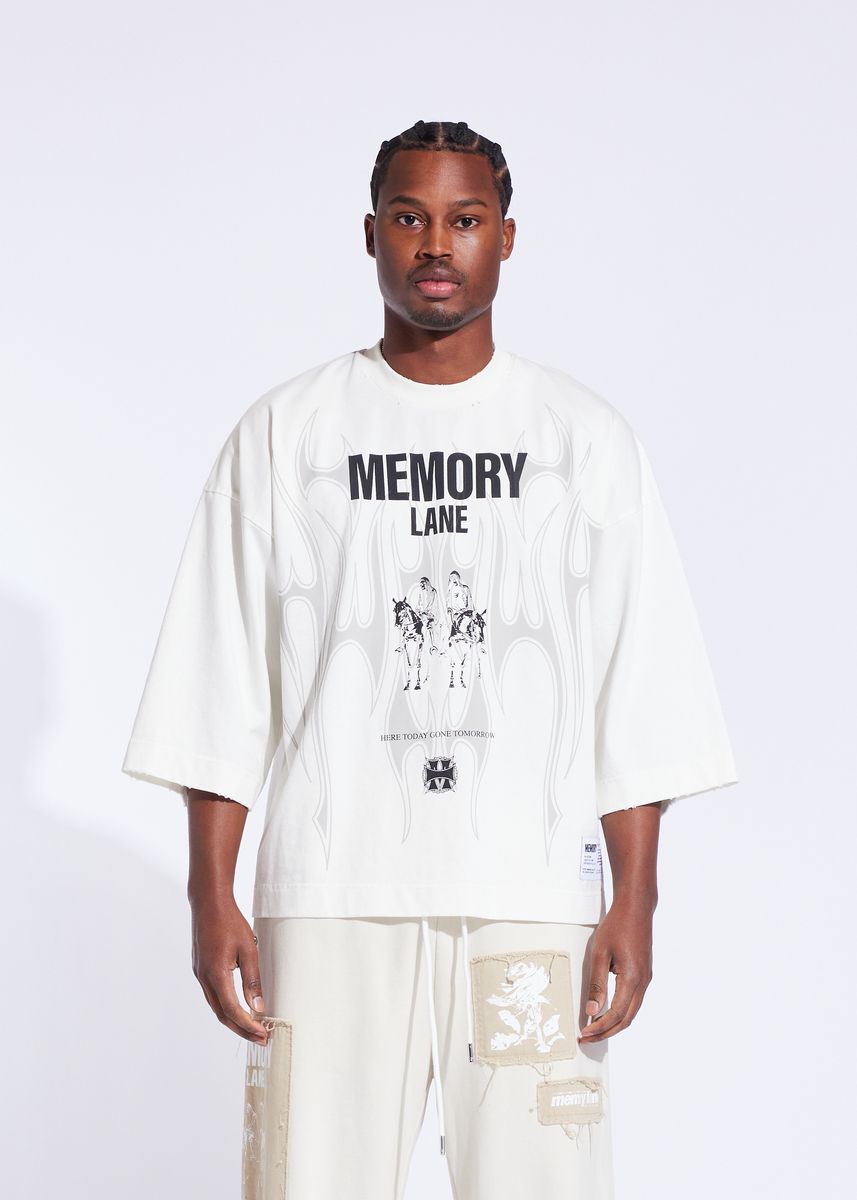 Memory Lane Storm Riders Oversized Tee Cream