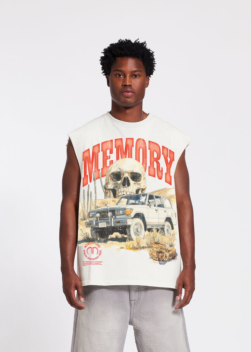 Memory Lane Desert Scene Sleeveless Crop Tee