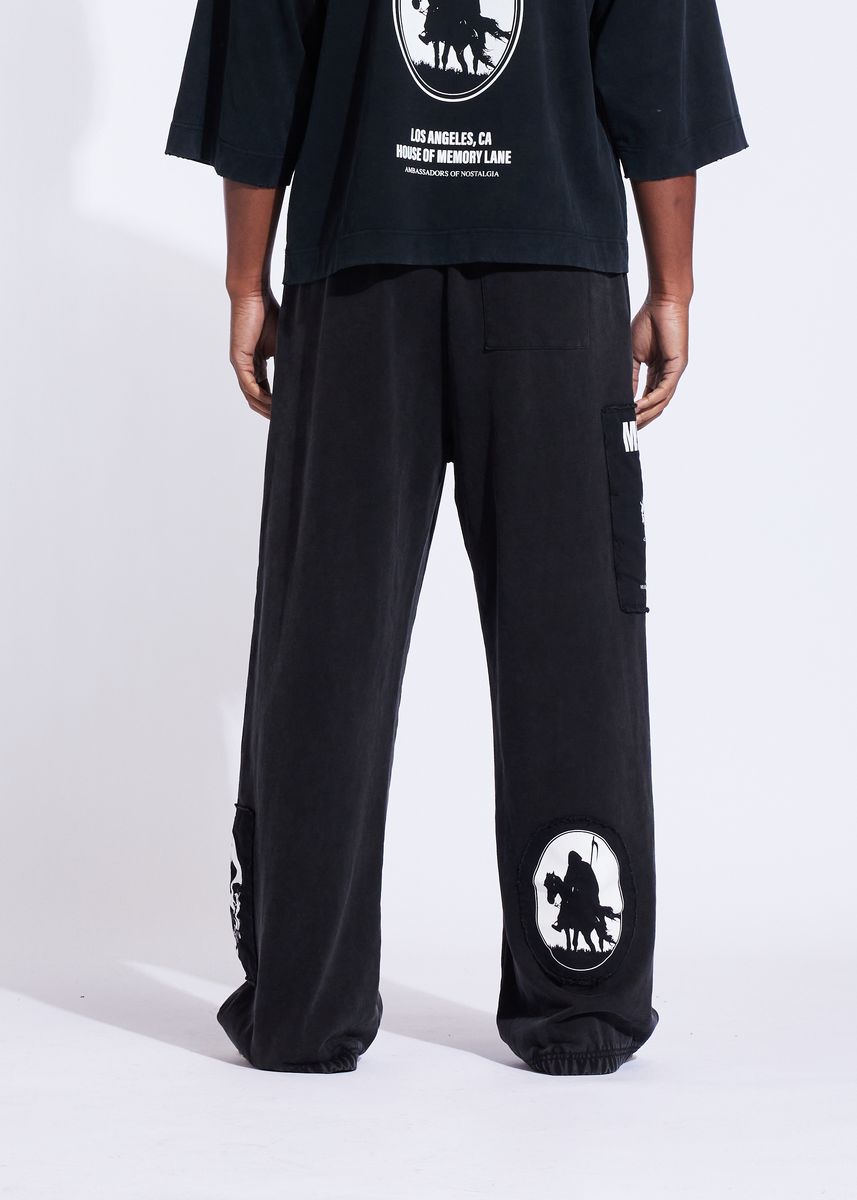 Memory Lane Patch Flyer Sweats Black