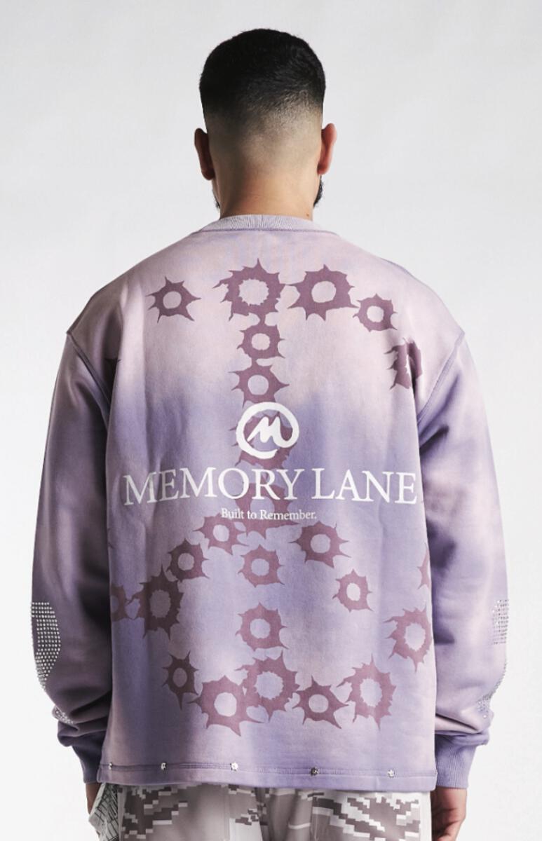 Memory Lane Bond St Crewneck Lilac