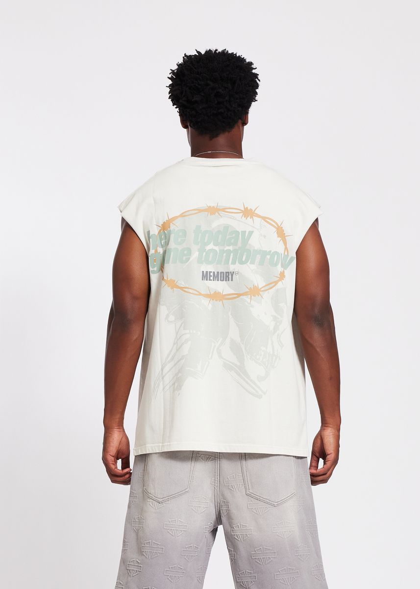 Memory Lane T3 Blitz Sleeveless Tee White